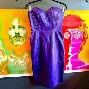 VINTAGE Strapless Leather Dress by Erez
